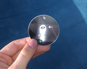 Singing Ghost Sticker 2.5x2.5