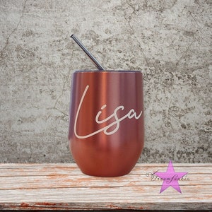 Thermo mug personalized wine glass / wine tumbler / JGA / gift / wedding
