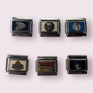 NBA, NHL och Coca Cola NASCAR Sports Vintage italienska berlocksmycken - Present till honom, present till henne, presentidé, personlig present, födelsedag, årsdag