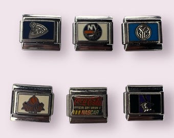 NBA, NHL, & Coca Cola NASCAR Sports Vintage Italian Charms Jewelry - Gift For Him, Gift For Her, Gift Idea, Custom, Birthday, Anniversary