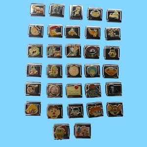 Vintage Character Italian Charms Jewelry - Marilyn Monroe, Grateful Dead, Strawberry Shortcake, Looney Tunes, Disney - Gifts For Her Him