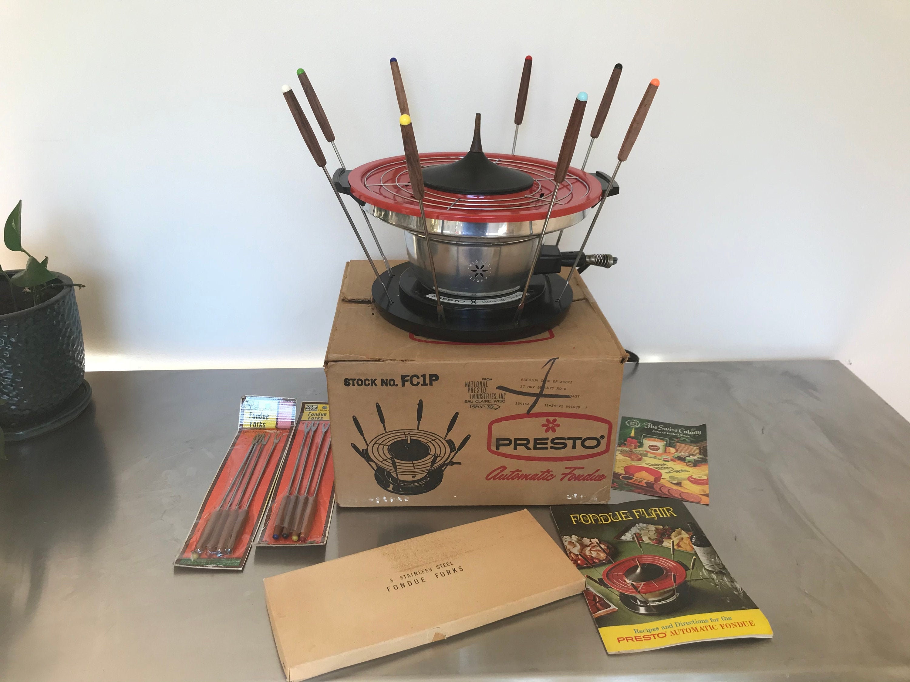 1970s Presto Automatic Electric Fondue Set Etsy