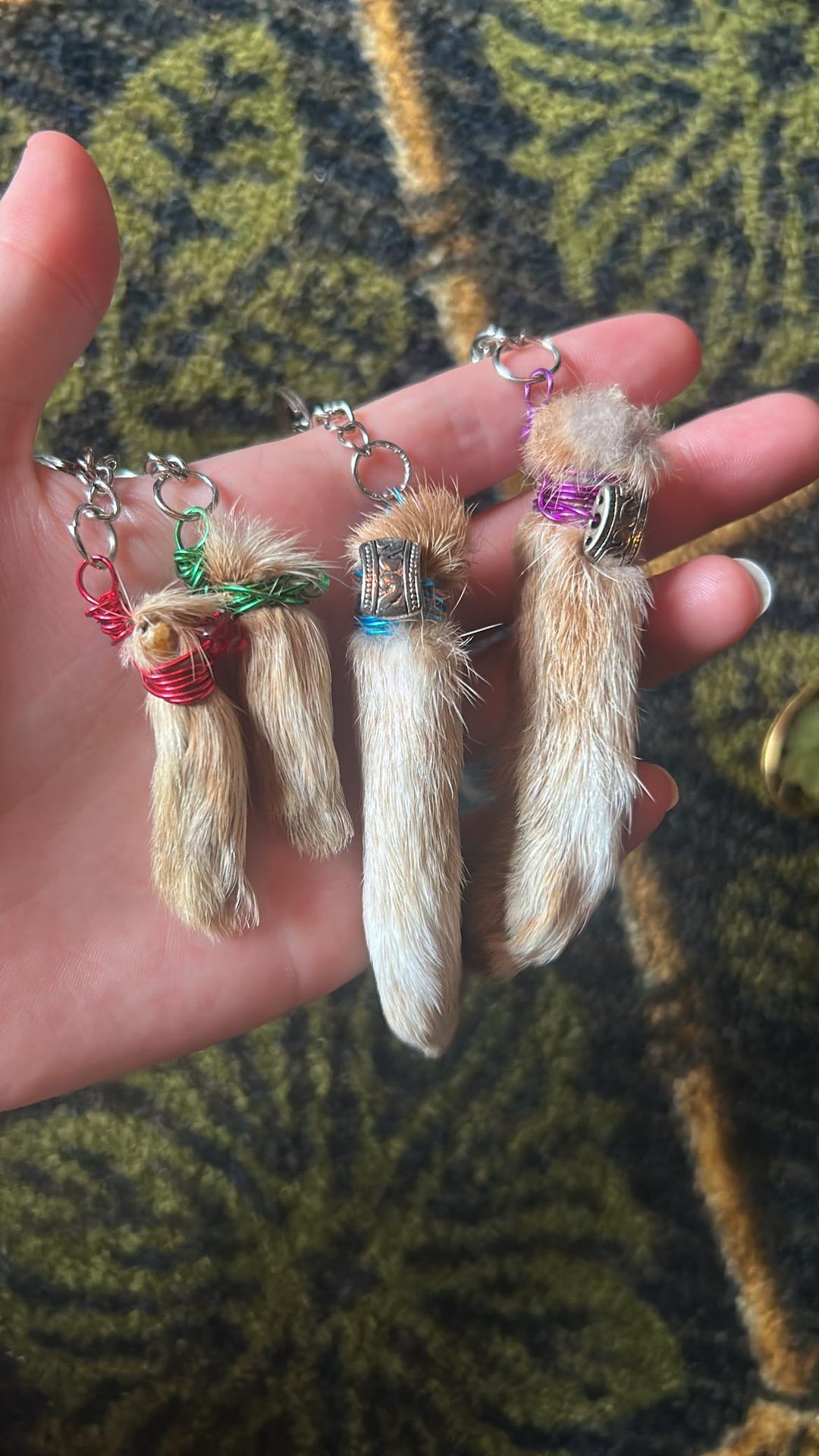 Small Rabbit Foot Keychain Lucky Rabbit Foot Keychain - Real Taxidermy Art - Etsy