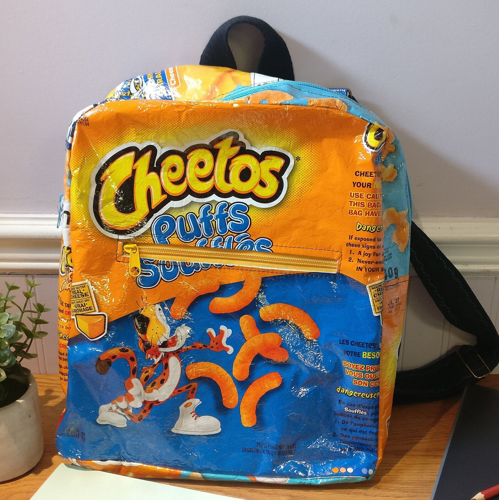 Large backpack Cheeto's backpack made with recycled Etsy