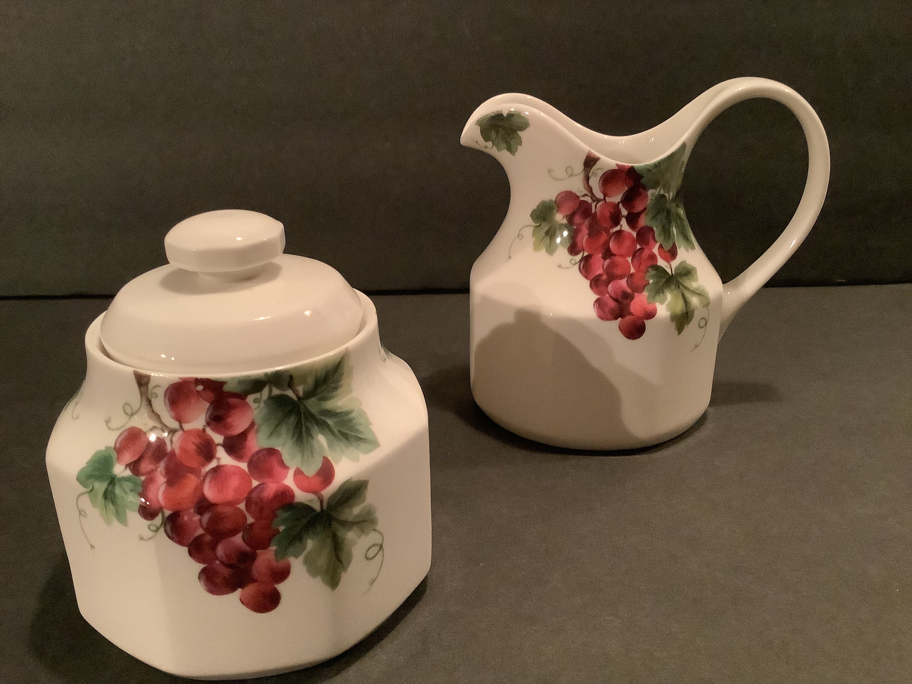 Royal Doulton Everyday Vintage Grape Creamer & Sugar Bowls Etsy