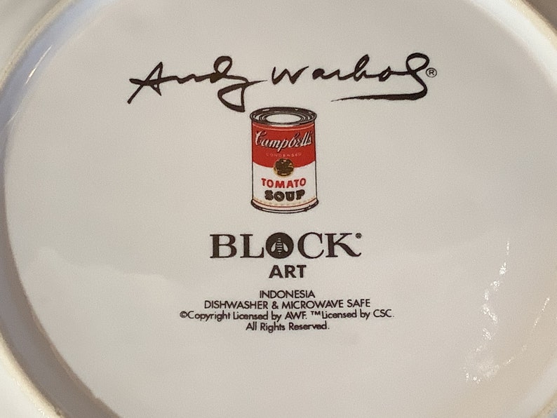 Andy Warhol Campbell 's Soup Bowls and Plates Etsy