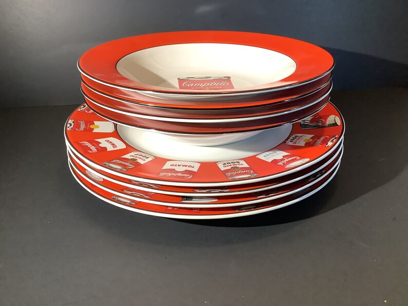 Andy Warhol Campbell 's Soup Bowls and Plates Etsy