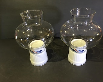 Dansk Bistro Maribo  Pair of Hurricane Lamps