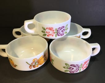 Vintage Milk Glass Soup/Chili/Mac & Cheese Bowls