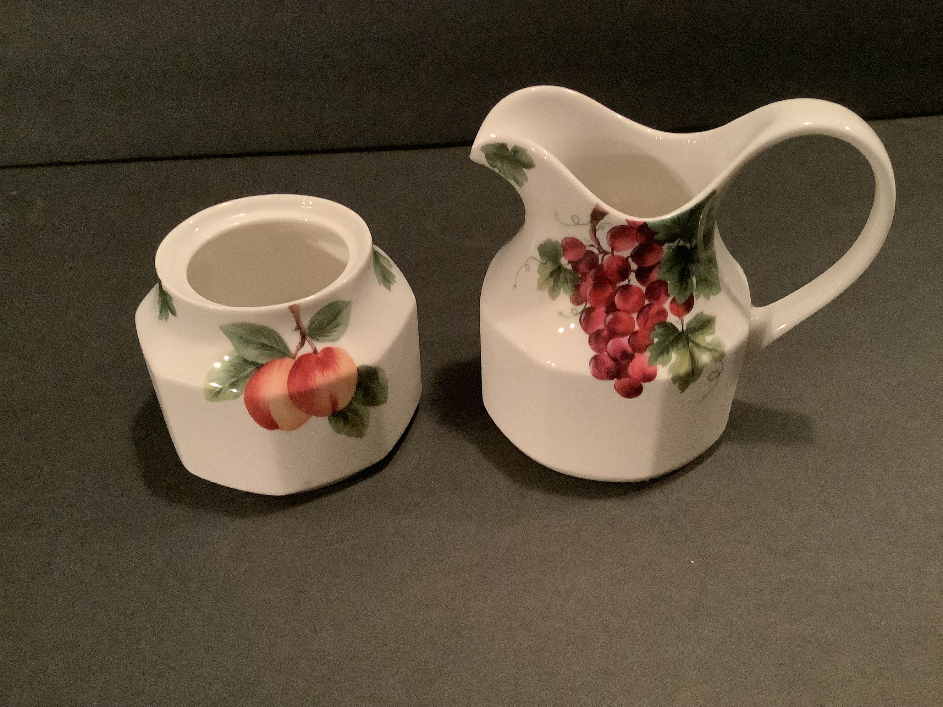 Royal Doulton Everyday Vintage Grape Creamer & Sugar Bowls Etsy