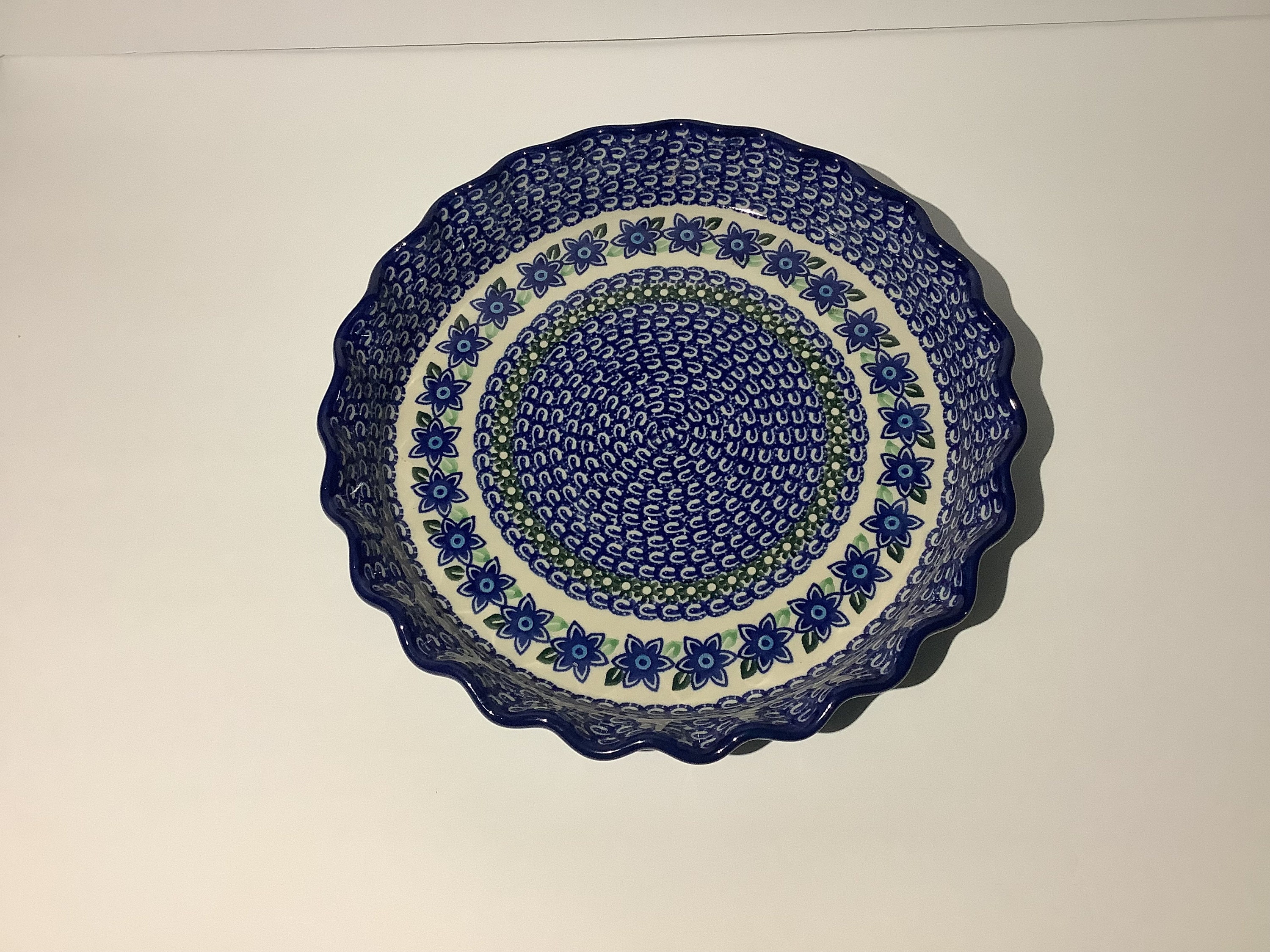 Polish pottery pie plate top