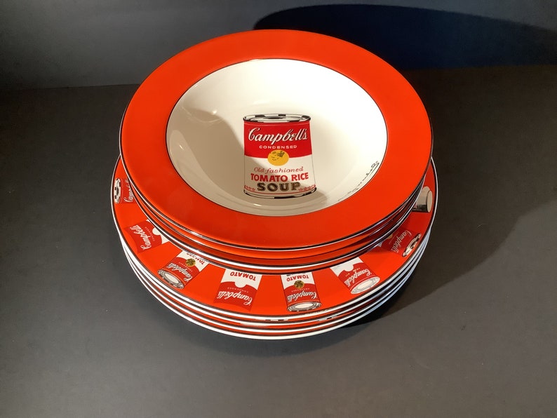 Andy Warhol Campbell 's Soup Bowls and Plates Etsy