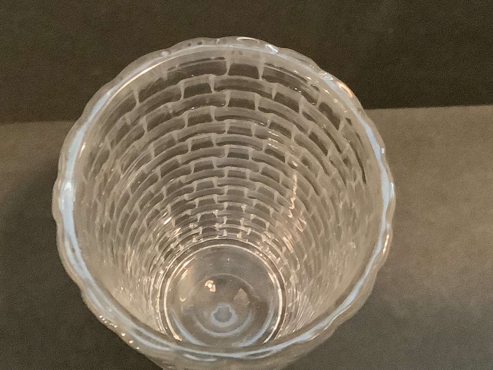 Glass Basket Weave Vase Etsy