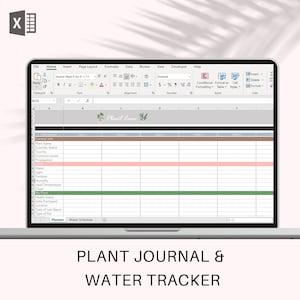 Plant Care Journal en Water Tracker, Excel Spreadsheet, Instant Download