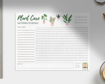 Printable Plant Care Planner, Instant Download, US Letter, A4, A5