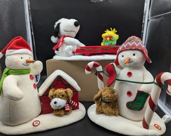 Hallmark, Jingle Pals, Plush, Snowmen, Singing, Dancing, Collectible, Animated, Christmas, Decoration, Three, Priced Individually, Rare