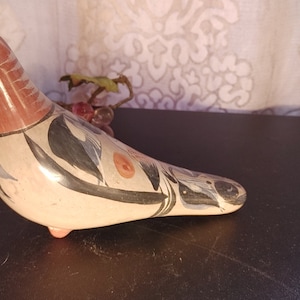 Tonala Mexican Pottery Dove or Bird 8&quot; Long x 5&quot; Tall