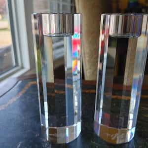Vintage, Villeroy and Boch, Crystal, Taper Candle Holders, New in Box, Lead Crystal, Rare