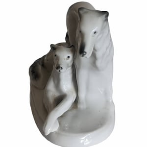 Borzoi Dogs 7116, Porcelain Antique, Made in Germany, Carl Scheidig, Collector Dream, Gift for Dog Lover, Housewarming