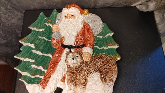 Fitz and Floyd, Christmas, Plate, Dish, Omnibus, OCI, Russian