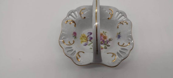 Martinroda, Vintage, DDR, Porzellan, Floral, Krone PM Markierungen, selten, Korb