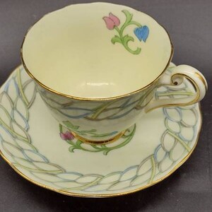 Vintage, Fenton, Radford, China, Teacup and Saucer, Rare, Florals