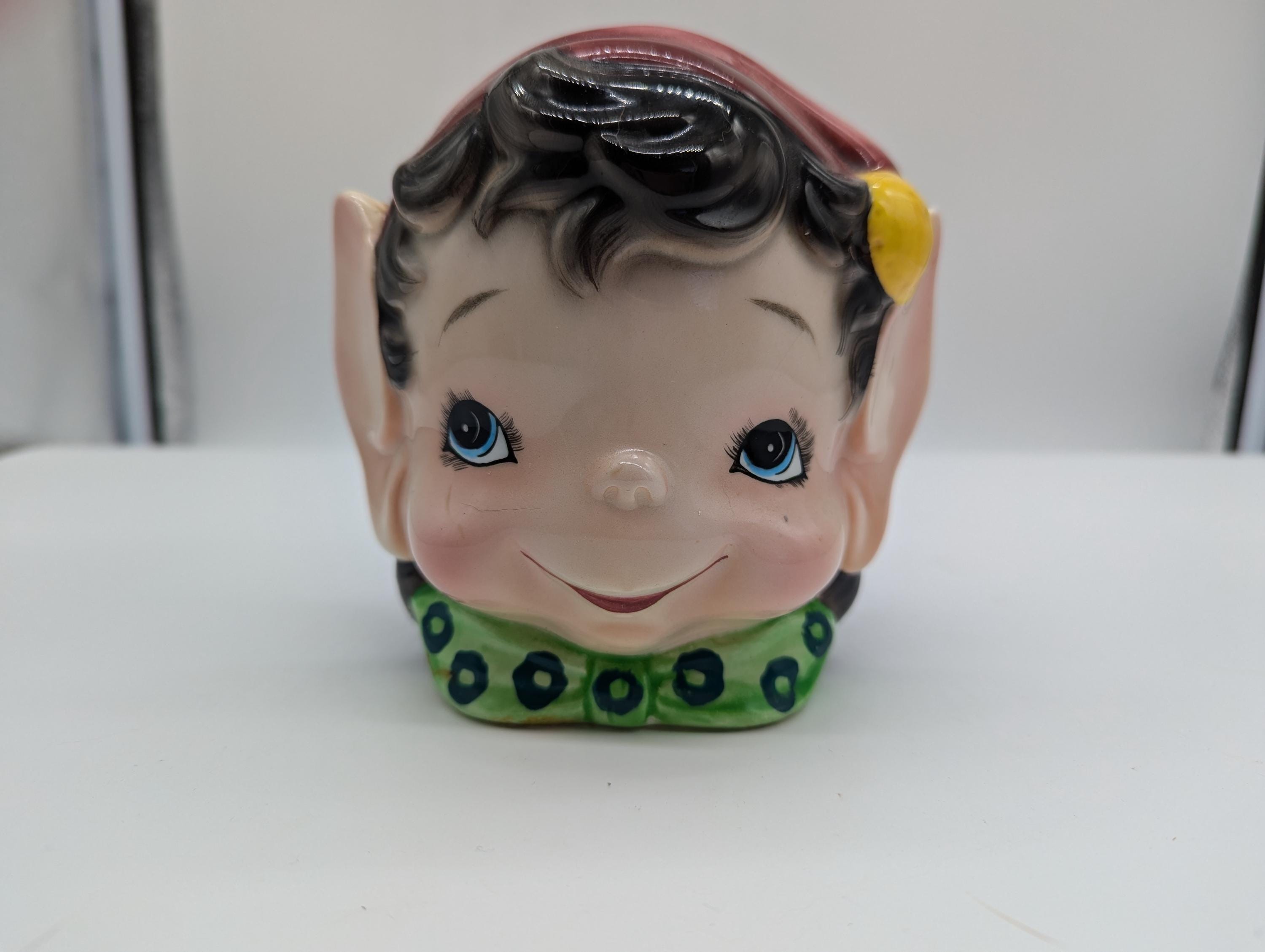 RARE! 1950s Lefton Cookie Jar Baker Boy Cook Chef Kitsch