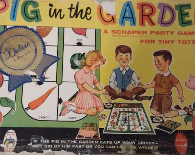 Vintage, Pig in the Garden Game Etsy