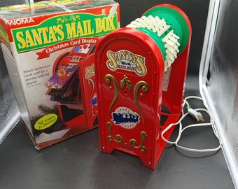 Vintage Noma Santa's Mail Box Christmas Card Display 52 Cards in