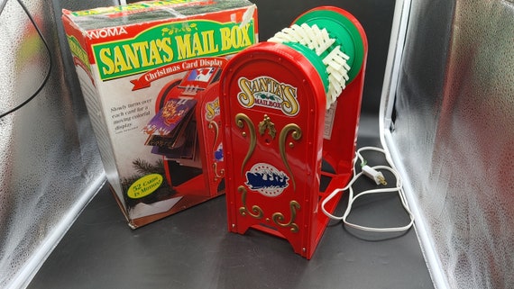 Vintage Noma Santa's Mail Box Christmas Card Display 52 Cards in