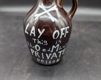 Vintage, Poison, Skull Decanter, Made in Japan, Lay Off, Old Mans
