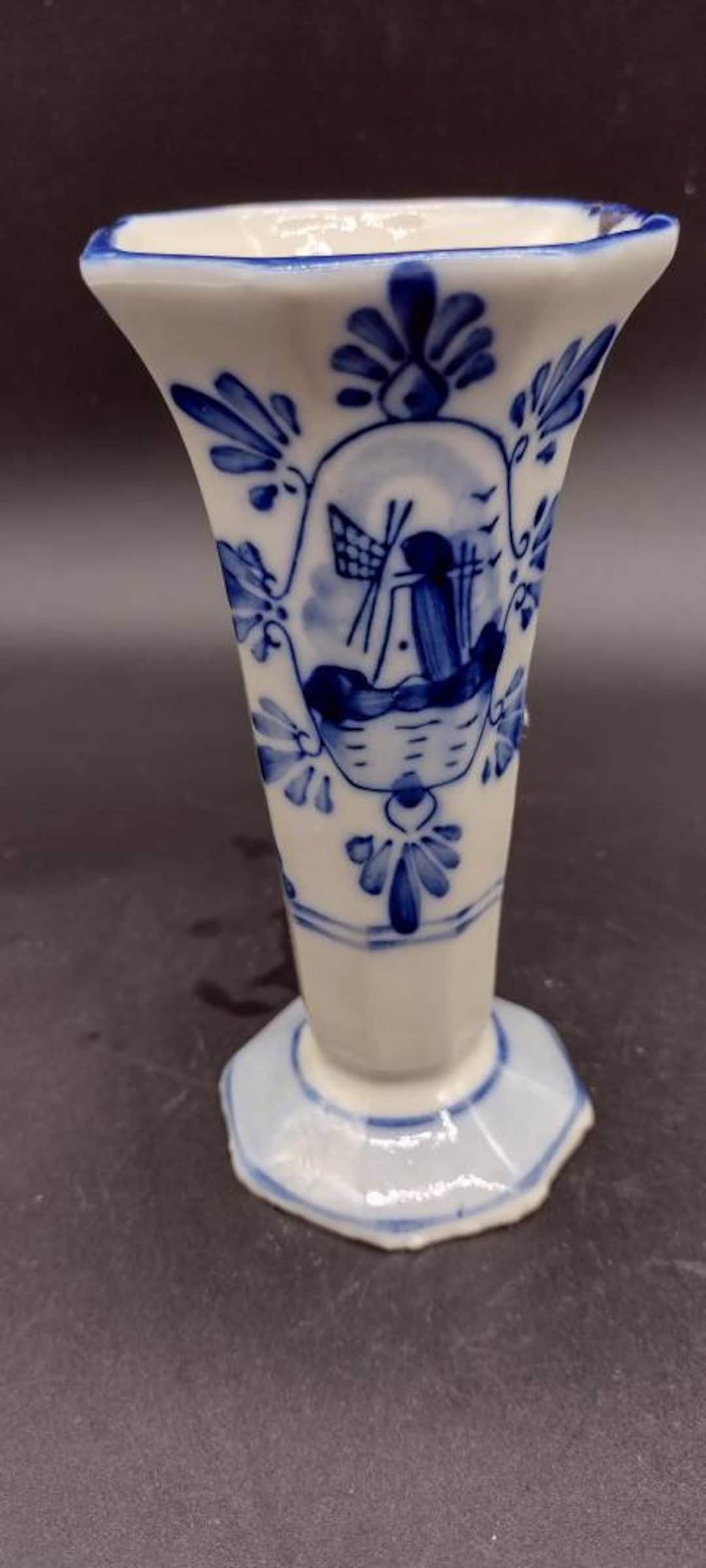 Delft Blue Mini Vase Vintage Delft Vase Small Delft Vase Etsy