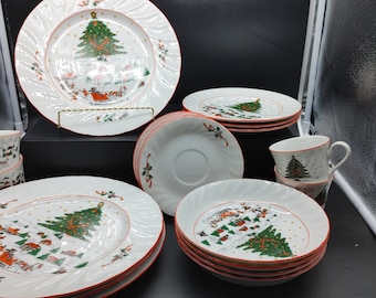 KOPIN, Christmas Scene, Dinnerware, Replacement Christmas dishes, Sold individually, I COMBINE SHIPPING!
