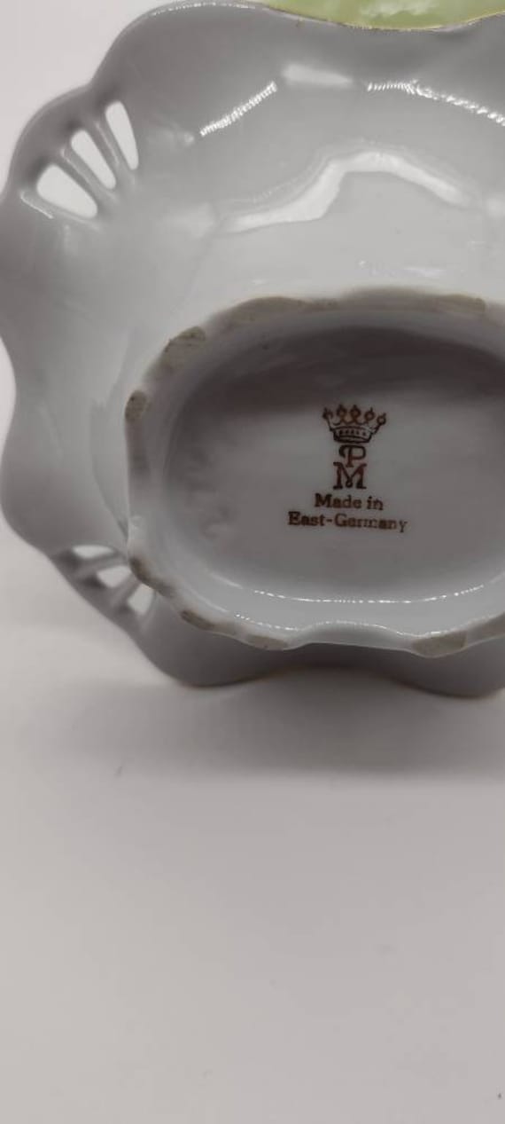 Martinroda, Vintage, DDR, Porzellan, Floral, Krone PM Markierungen, selten, Korb