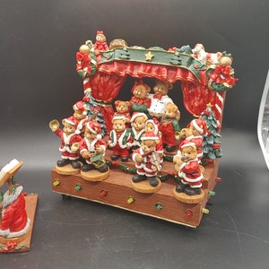 Vintage, Christmas Decor, Bear Band, Santa Maestro, Lights up, Christmas Music, Rare