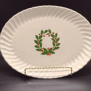 Vintage, Scio, Acebo, Plato, Japón, Descatalogado, Mesa navideña, Regalo de Navidad, Grande,