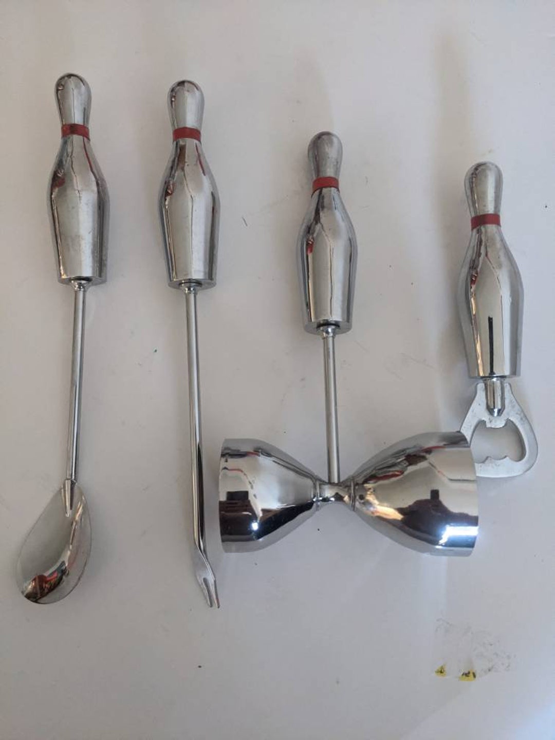 Retro Bar Accessories Bowling Pin Barware, Unique and Rare Find, Madmen