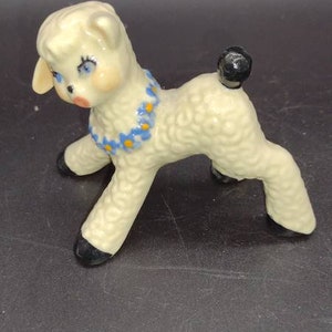 Vintage Ceramic Arts Sweet Easter Lamb Little Bo Peep Mary Had A Little Lamb Miniature Porcelain Lamb