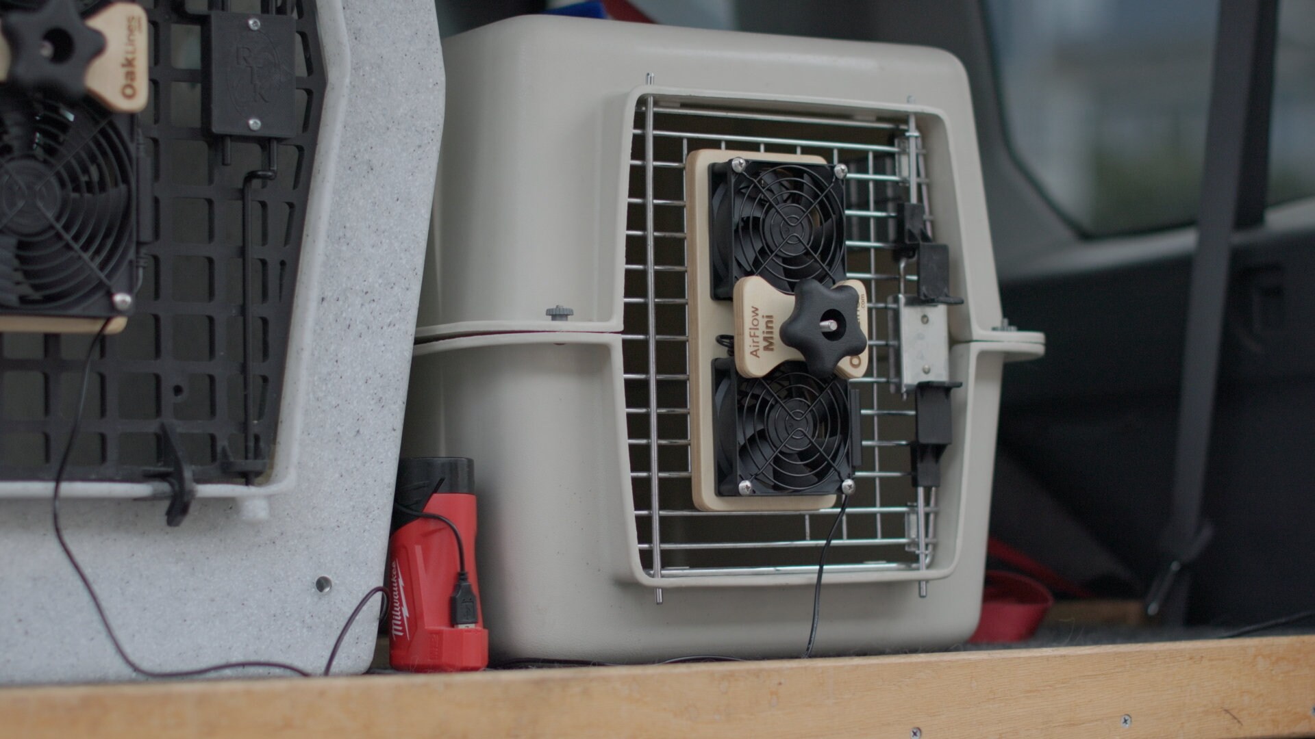 Photo inspiration: Live Edge Dog Crate With Airflow Reference: Airflow Mini Dog Crate Fans For Small Toy Size Kennels