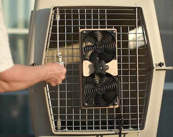 AirFlow Dually - Dog Crate Fans - for Wire Crate Doors