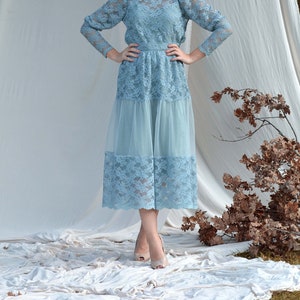 Baby blue lace skirt uk sales