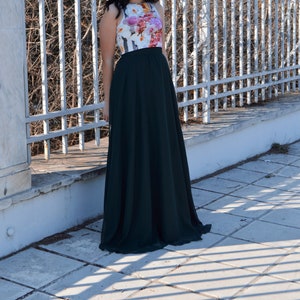 Green skirt Chiffon skirt Party skirt Wedding skirt Bridesmaid skirt Maternity skirt Floor skirt High waist skirt Flare skirt Evening skirt
