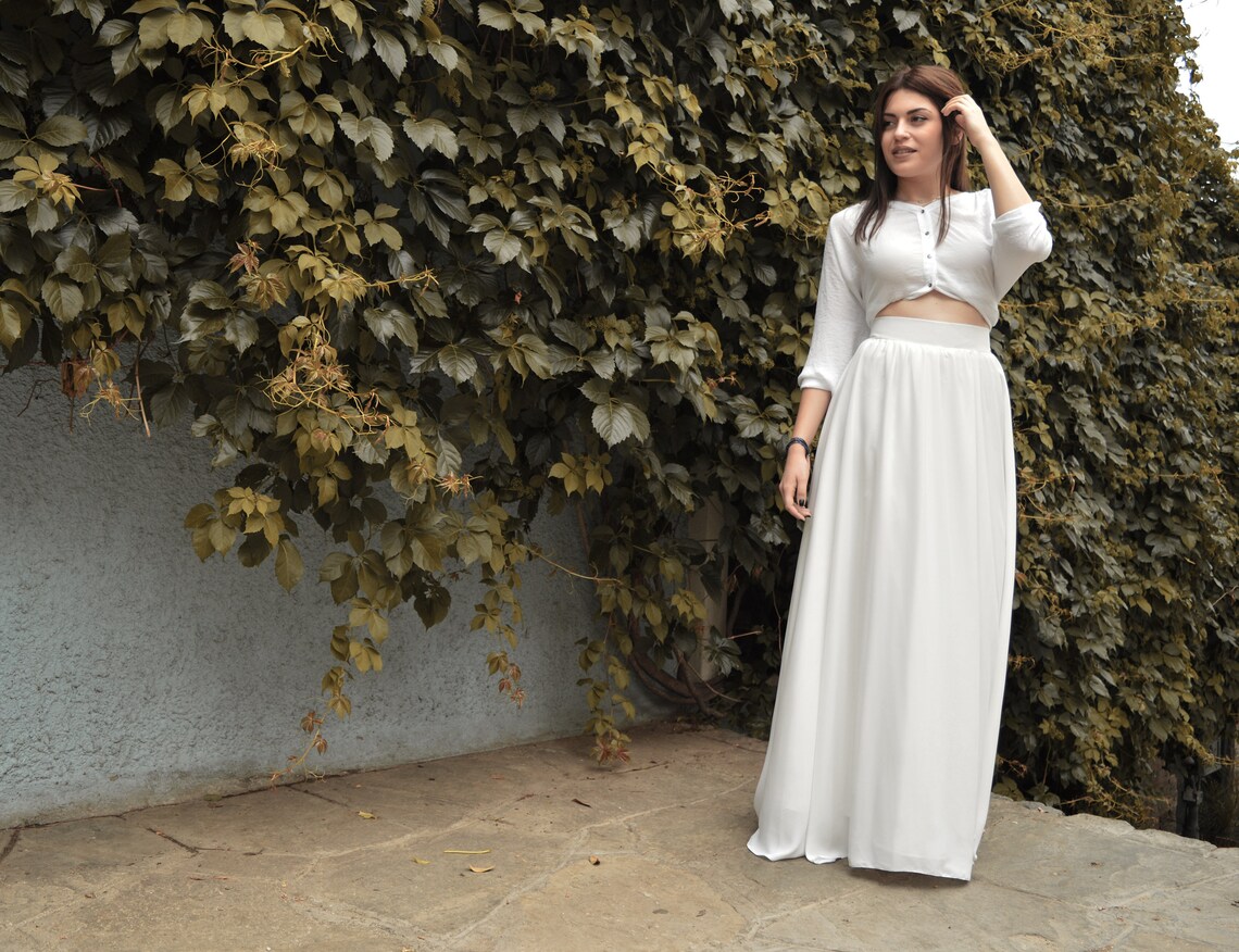 [ 預訂 ] Chiffon layered skirt / ivory main image 0