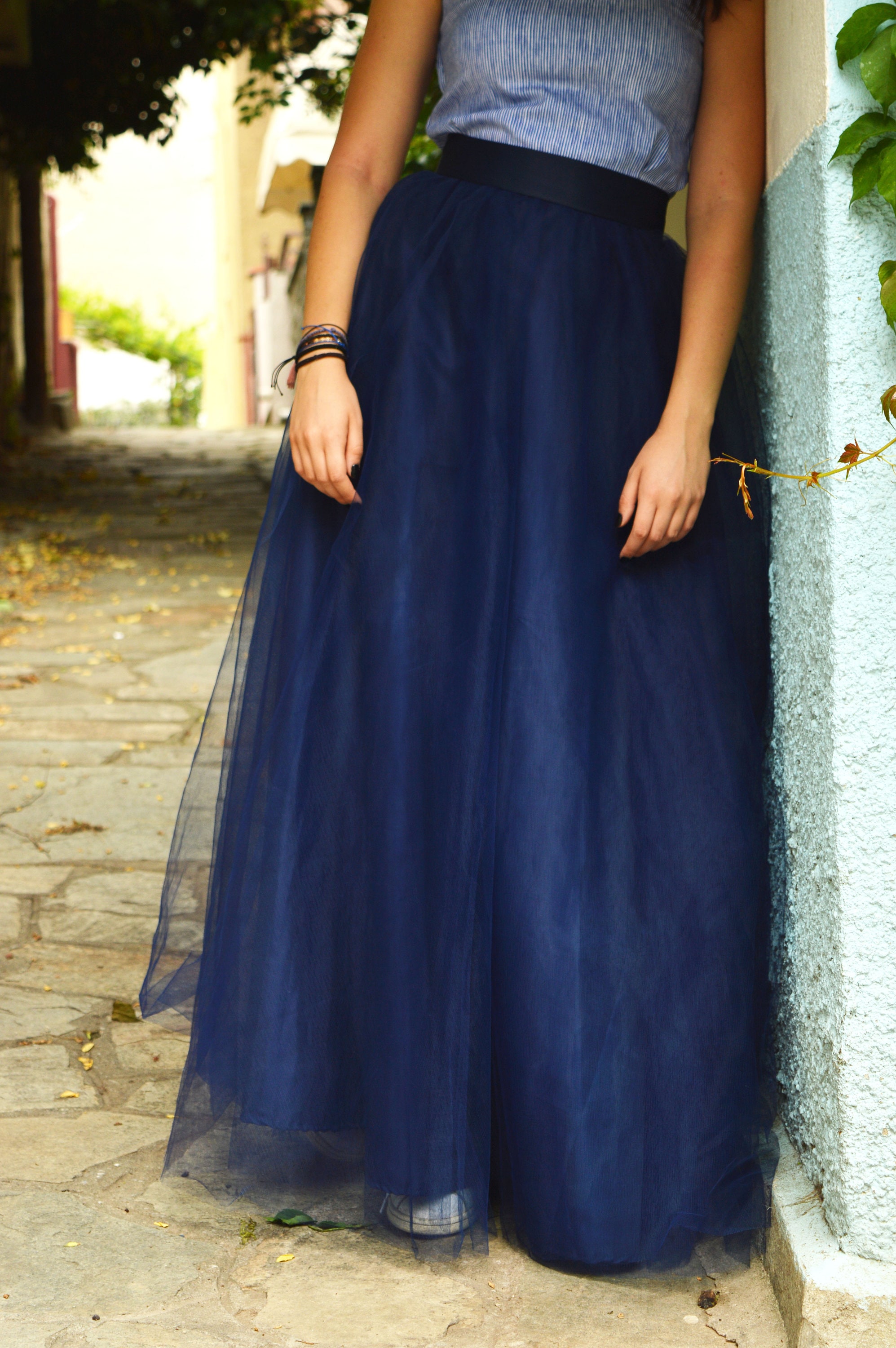 Blue Tulle Skirt Floor Skirt Bridesmaid Skirt Evening Skirt Etsy UK