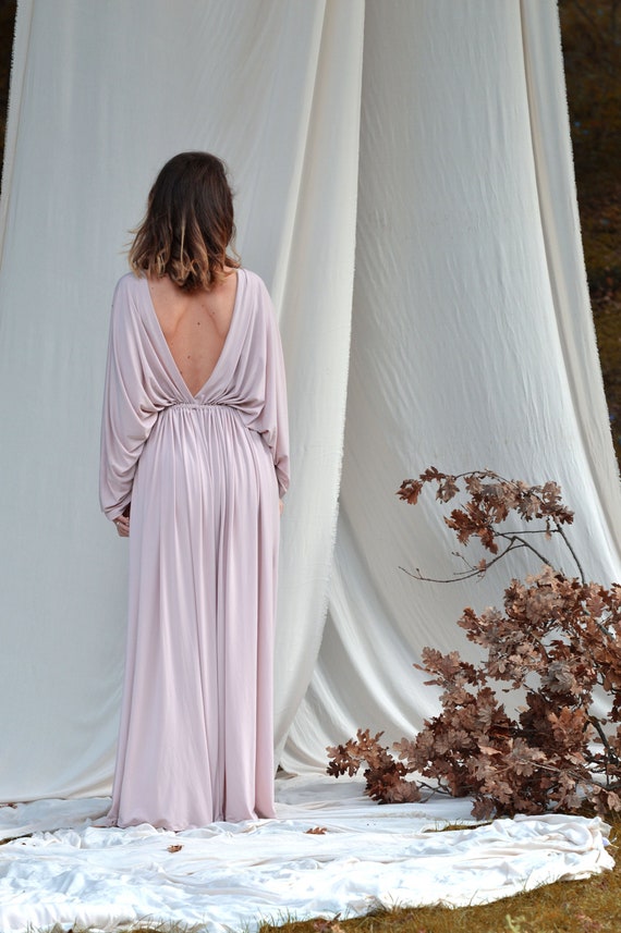 light pink jersey dress