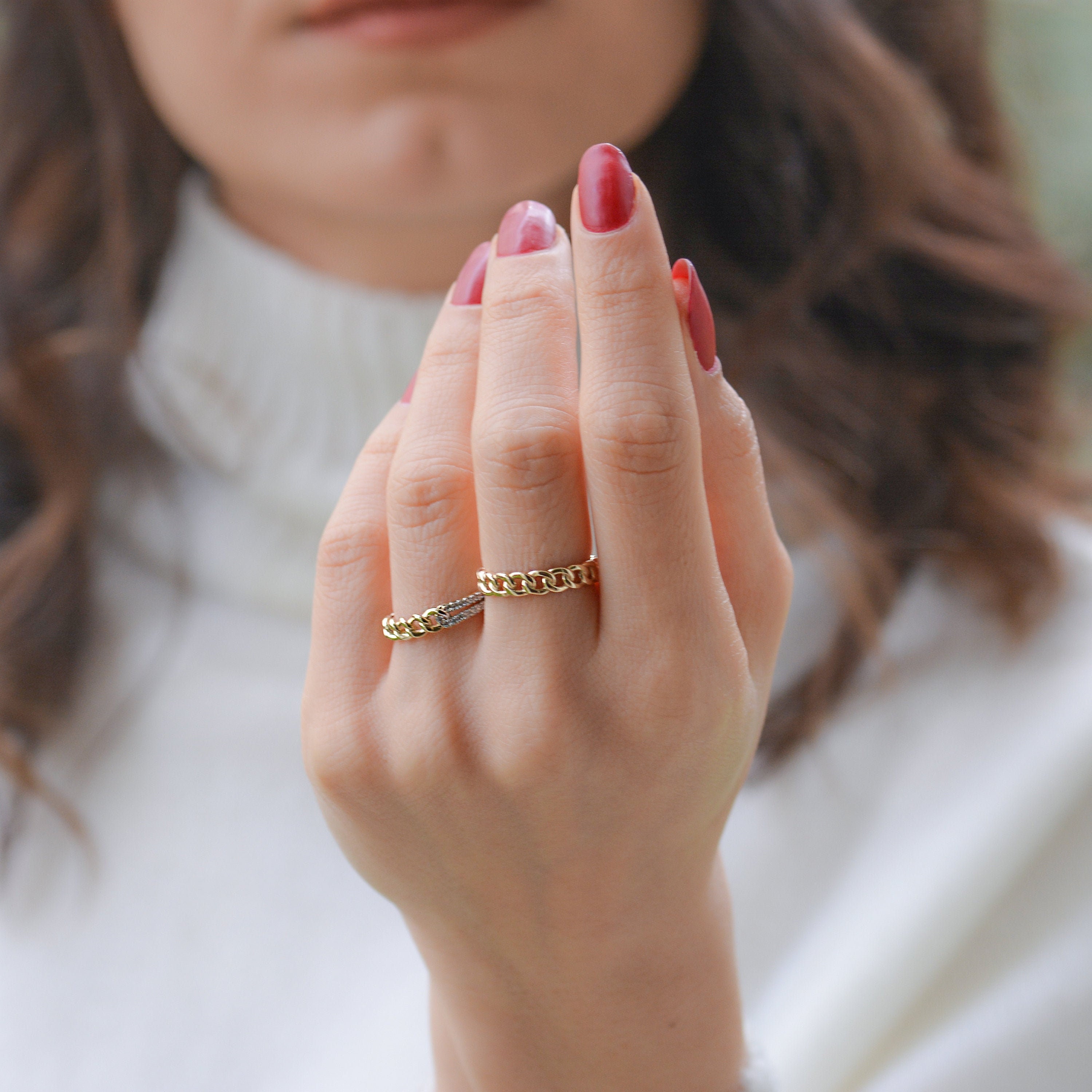 Mejuri bold 2024 chain ring