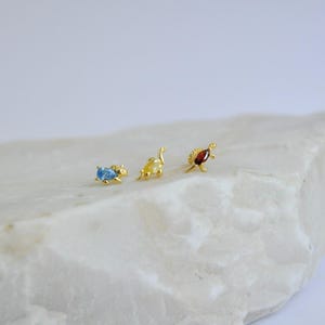 925 Silver Dinosaur Piercing Earring, Earlobe Jewelry, Tragus Stud, Ball Back Stud Earrings, Dinosaur Party, Silver Piercing, Silver Gifts