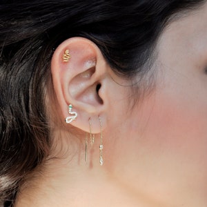 Snake Earrings Studs, Snake Stud Earrings, Silver Snake Earring, Serpent Earrings, Tiny Snake Earrings, Snake Lover Gift, Snake Jewelry,