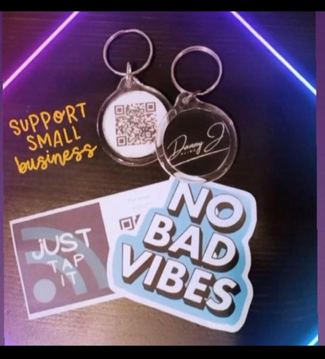 Digital Keychain Business Card Etsy