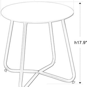 Mesa auxiliar de patio de acero mesa redonda al aire libre | Etsy